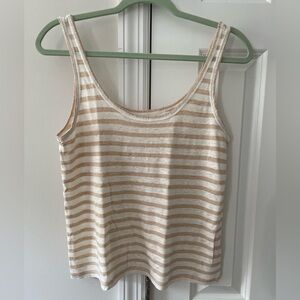 J. Crew Striped Linen Tank Top
